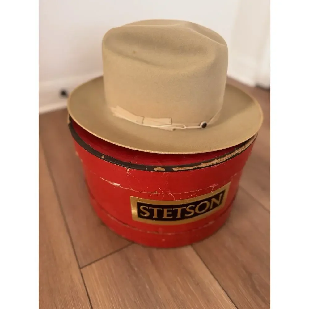 Vintage Stetson Open Road Silverbelly 3X Beaver Felt Hat 7 1/8 Long Oval w/ Box - Picture 14 of 16